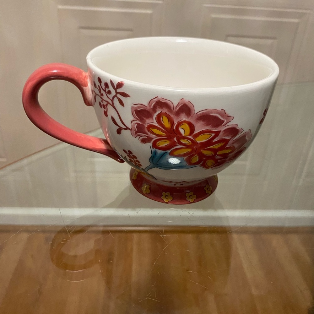 - Pretty Colorful Flowers 14 Oz Coffee Mug Footed By Potter’s Studio